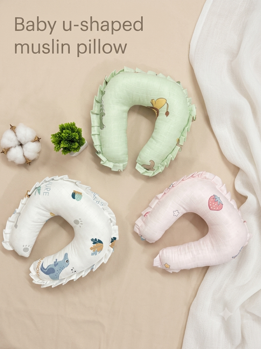Muslin Newborn Head Shaping Pillow – Soft Support for Tiny Heads
