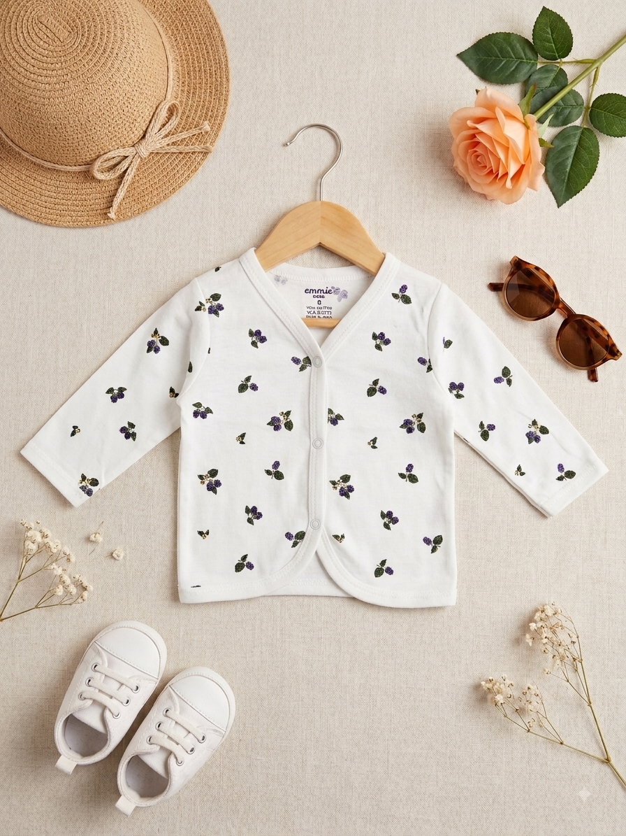 Newborn Full-Sleeve Front-Open Jhabla - pack of 5 (Copy)