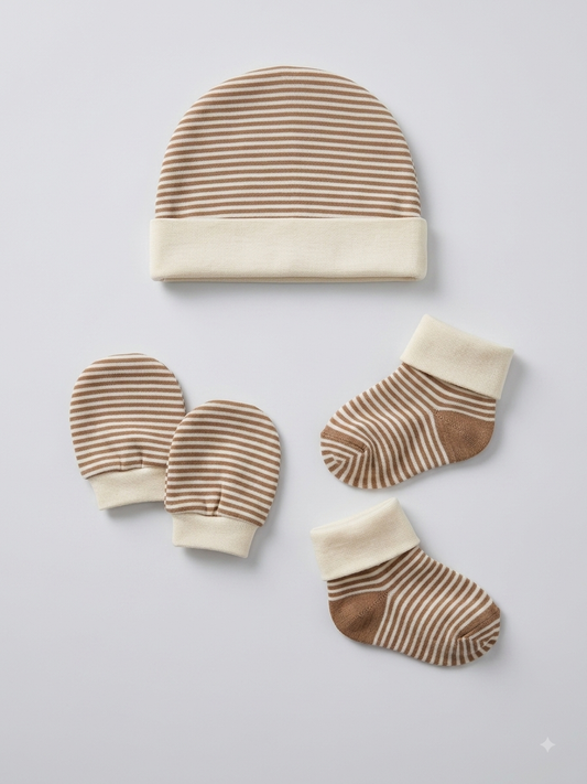 Newborn Cap, Mittens & Booties Set