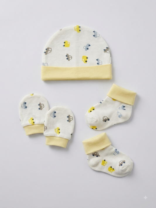 Newborn Cap, Mittens & Booties Set
