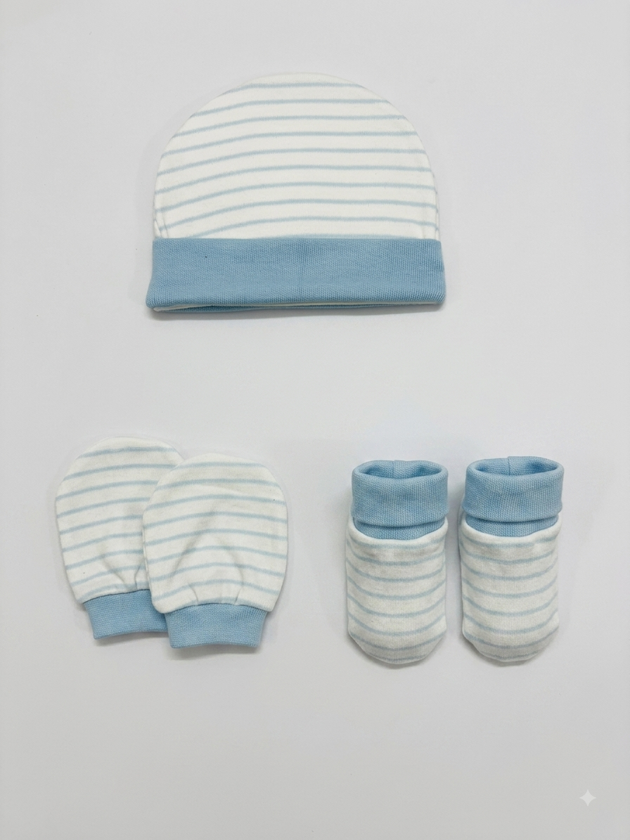 Newborn Cap, Mittens & Booties Set