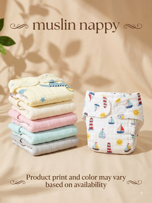 6 Layer Muslin Diaper for Baby (Pack of 3)