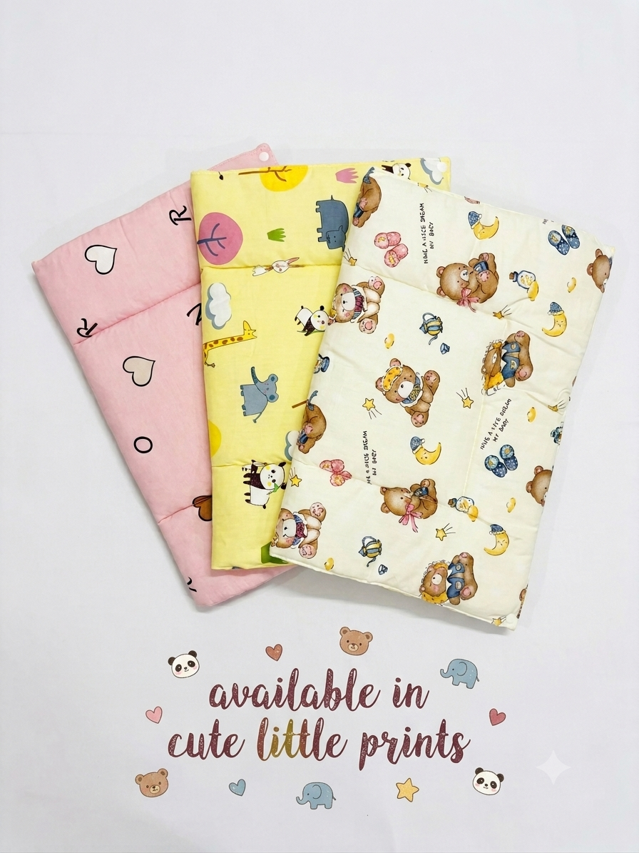 Newborn 4-Piece Pure Cotton Diaper Changing Mat Set