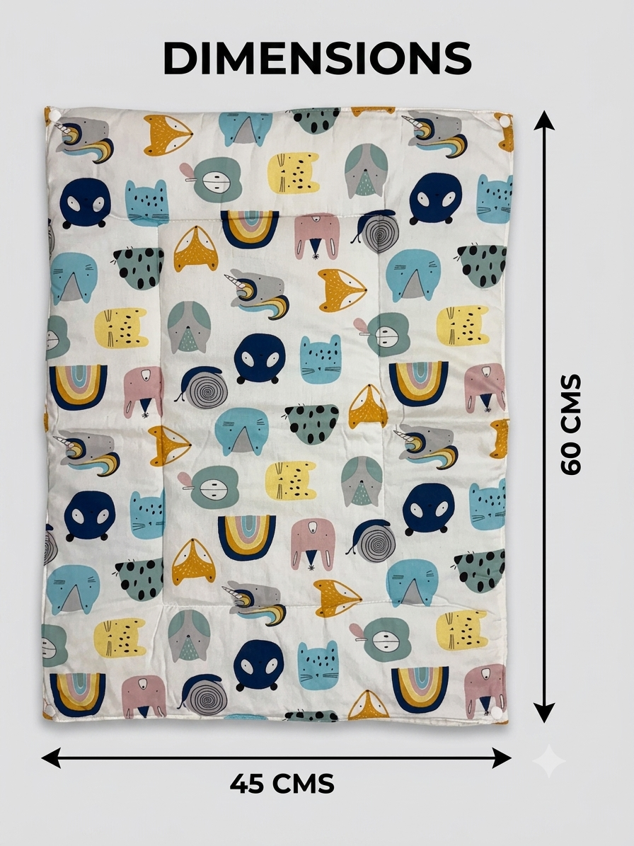 Newborn 4-Piece Pure Cotton Diaper Changing Mat Set