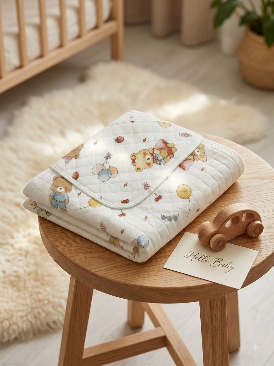 Newborn Hooded Soft Cotton Flannel with Wrap Belt