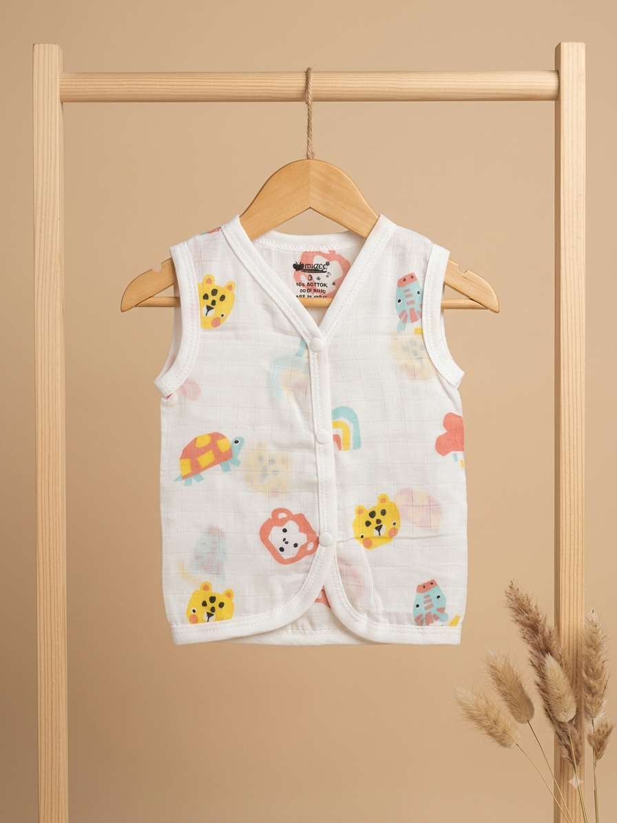 Newborn muslin Jhabla- pack of 5