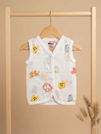 Newborn muslin Jhabla- pack of 5