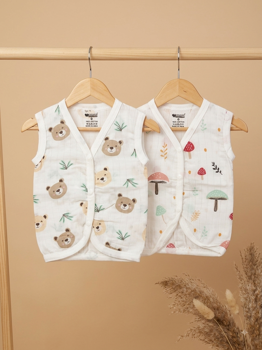 Newborn muslin Jhabla- pack of 5