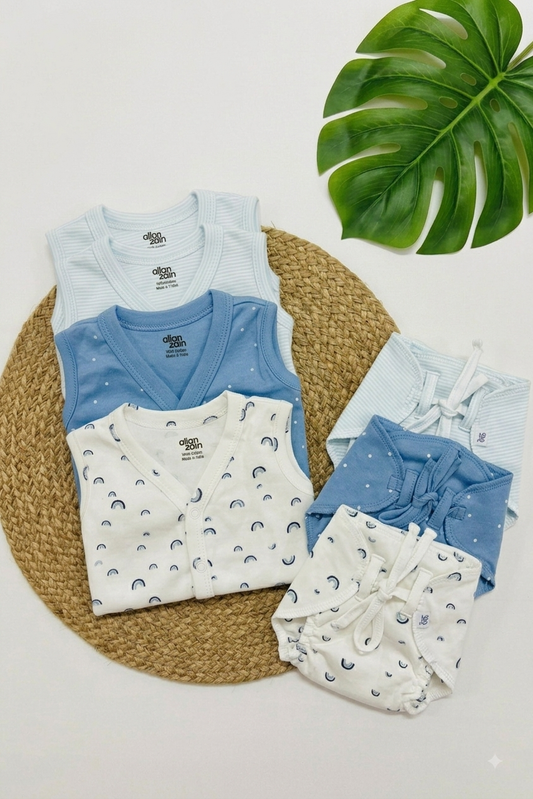 Premium Cotton Jhabla - padded nappy combo