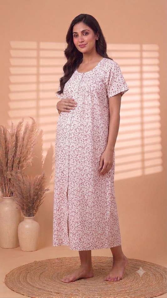 Maternity Full Front Button Open Nighty