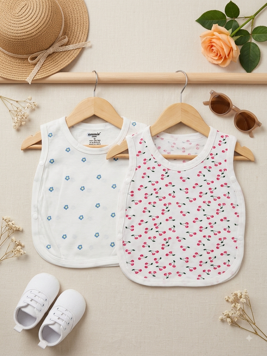 Newborn Side-Button Open Jhabla / Vest - pack of 5