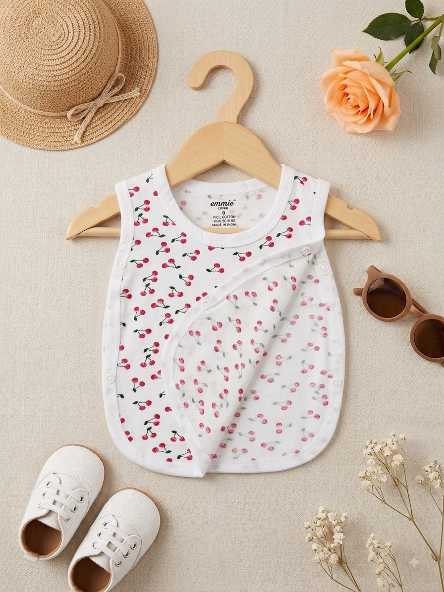 Newborn Side-Button Open Jhabla / Vest - pack of 5