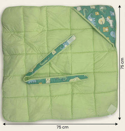 Newborn Cotton Warmer Cum Wrapper Hooded Blanket