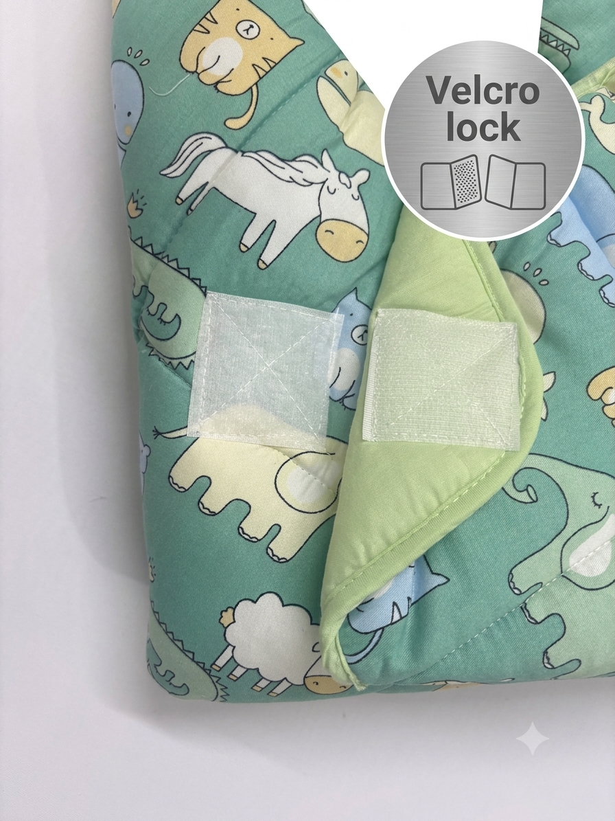 Newborn Cotton Warmer Cum Wrapper Hooded Blanket