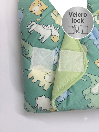 Newborn Cotton Warmer Cum Wrapper Hooded Blanket
